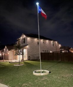 Sunnytech 2nd Generation Solar Flag Pole 20led Light, Brightest, Most Powerful, Longest Lasting & Most Flag Coverage, LED Downlight Light up Flag on Most 15 to 25Ft Flagpole, Upgraded Electric Circuit,White White 35 71mwzHL9cQL 2