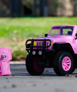 Alternative view of Jada Toys GIRLMAZING Jeep R/C Vehicle (1:16 Scale), Pink, Standard Multicolor