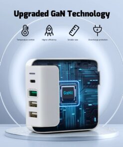 USB C Charger 40W, AMLINK 4 Port USB Wall Charger, QC 3.0 Fast Charging Block, USB Charger with Foldable Plug Power Adapter for iPhone 15/14/13/12/Plus/Pro/Pro Max, Galaxy, Note, Pixel White 31 71mz4N0wraL