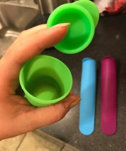 Silicone Popsicle Molds / Ice Pop Maker - Multi Color, Set of 6 with Lids - (Bright ) .. By Sunsella 31 71mzEWsDWrL