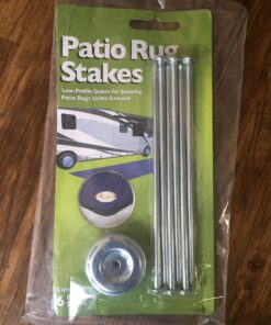 Prest-O-Fit 36923 2-2001 Patio Rug Stakes - Pack of 6 Silver 15 71n 0sAwOVL