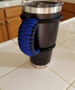 MOCE Handmade Paracord Handle for Yeti/Rtic/Ozark Trail Rambler 30 Oz Tumbler. Blue/black 1 Count (Pack of 1) 31 71n M1qHeXL