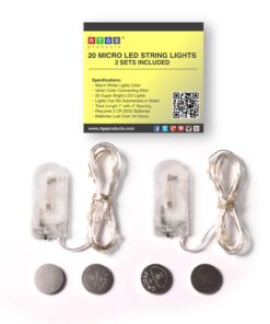 Alternative view of RTGS Products Warm White Colored LED Lights Indoor and Outdoor String Lights, Fairy Lights Battery Powered for Patio, Bedroom, Holiday Decor, etc WARM WHITE COLOR 20 LEDs 6.5 FEET 2 SETs