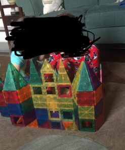 Best Choice Products 110-Piece Kids Colorful Magnetic Tiles Set 3D Construction Magnet Building Blocks Educational STEM Toy with Carrying Case - Multicolor 29 71n0Bt1dkL