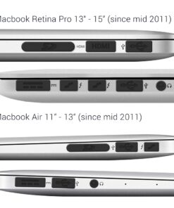 kwmobile Anti-Dust Protection Plugs Set - Silicone Rubber Dust Plug Stopper Compatible with Apple MacBook Pro 13" 15" Retina/Air 11" 13"(from Mid 2011 to Mid 2016) black 9 71n0RJ1IAL