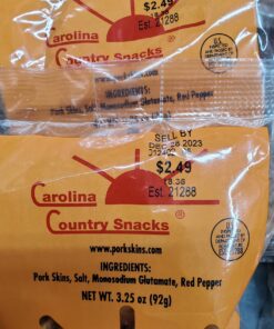 Alternative view of Fried Pork Skins Very Hard Strips Red Pepper 12 bags (3.25 oz)