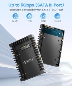 ORICO 2.5 SSD SATA to 3.5 Hard Drive Adapter Internal Drive Bay Converter Mounting Bracket Caddy Tray for 7 / 9.5 / 12.5mm 2.5 inch HDD / SSD with SATA III Interface(1125SS) 1125SS-V1-BK-EP 29 71n1KHOWewL