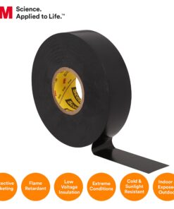 Alternative view of Scotch Super33 7100002398 Super 33+ Vinyl Electrical Tape, 66 ft, Black, 3/4" X 66' 3/4" X 66'