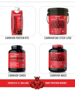 MuscleMeds, Carnivor Beef Protein Isolate Powder 56 Servings, Chocolate, 72 Ounce,4.19 Pound (Pack of 1),002542 56 Servings (Pack of 1) 27 71n1tyP9VVL