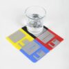 Nineties Nerd Retro Floppy Disk Non-slip Silicone Drink Coaster Set by Modern Coaster 65 71n1ueJaR3L