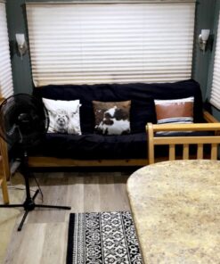 Royal Heritage Home 100% Cotton Full Size Futon Cover - Black - Washable Zippered Sofa Furniture Bed Mattress Covers - Armless Couch Zipper Slipcover Protector/Encasement 20 71n3CAgdcaL