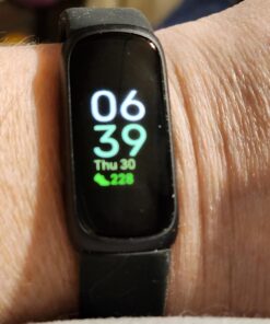 Fitbit Inspire 3 Health &-Fitness-Tracker with Stress Management, Workout Intensity, Sleep Tracking, 24/7 Heart Rate and more, Midnight Zen/Black One Size (S & L Bands Included) Black/Midnight Zen Tracker 25 71n3THzw3hL