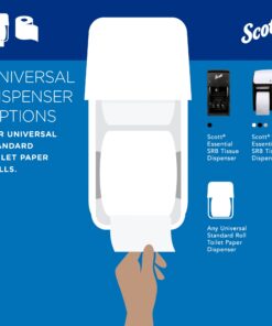 Scott® Professional Standard Roll Toilet Paper (04460), with Elevated Design, 2-Ply, White, Individually wrapped, (550 Sheets/Roll, 80 Rolls/Case, 44,000 Sheets/Case) 550 sheet (Pack of 80) 25 71n4gK4GMJL