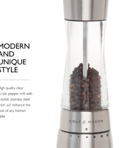COLE & MASON Derwent Pepper Grinder - Stainless Steel Mill Includes Gourmet Precision Mechanism and Premium Peppercorns Pepper Mill 26 71n55VL2D8L