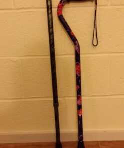 NOVA Designer Walking Cane with Offset Handle, Lightweight Adjustable Walking Stick with Carrying Strap Maui Flowers 19 71n5AvdCorL