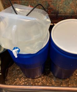 Eagle 14 Gallon High Density Polyethylene Lab Pack Barrel Drum with Metal Lever-lock Lid, 26.5" Height, 15" Diameter, Blue, 1610MB 52 71n5QMdxcuL