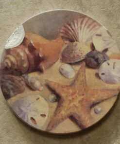 Alternative view of Thirstystone Stoneware Coaster Set, Sea Shells