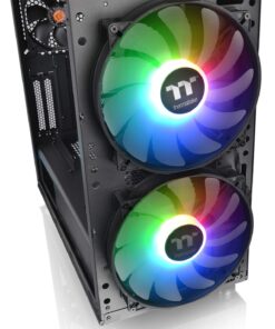 Thermaltake Commander C34 Motherboard Sync ARGB ATX Mid Tower Computer Chassis with 2 200mm ARGB 5V Motherboard Sync RGB Front Fans + 1 120mm Rear Black Fan Pre-Installed CA-1N5-00M1WN-00 33 71n5iHKeumL