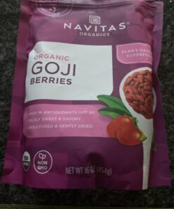 Navitas Organics Goji Berries, 16 oz. Bag, 15 Servings — Organic, Non-GMO, Sun-Dried, Sulfite-Free 1 Pound (Pack of 1) 19 71n6AJGN81L