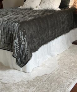 Biscaynebay Wrap Around Bed Skirts for Queen Beds 15" Drop, Ivory Adjustable Elastic Dust Ruffles Easy Fit Wrinkle & Fade Resistant Silky Luxurious Fabric Machine Washable Queen-15" Drop 28 71n6YCS5uOL