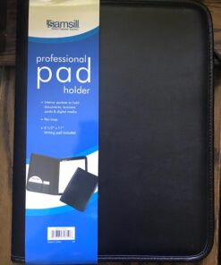 Samsill Professional Padfolio, Business Portfolio, Black, Includes 8.5 x 11 Writing Pad Full Size - 8.5x11 1 Pack 53 71n7zzvU5QL