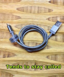 Amazon Basics Nylon Braided Lightning to USB A Cable, MFi Certified Apple iPhone Charger, Dark Gray, 3-Foot 3 Feet 1 41 71n83x8iKJL