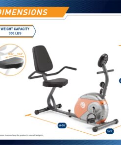 Alternative view of Marcy Recumbent Exercise Bike with Resistance ME-709