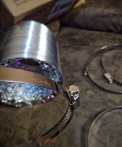 VIVOSUN 2-Pack 6 Inch 8 Feet Non-Insulated Flex Air Aluminum Ducting Dryer Vent Hose for HVAC Ventilation, 4 Clamps Included 6" x 8FT 37 71n8FXqbriL