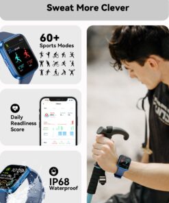 ENOMIR Smart Watch for Men Women(Answer/Make Call), Alexa Built-in,Fitness Watch with Heart Rate SpO2 Sleep Monitor 100 Sports 5ATM Waterproof Activity Trackers and Smartwatches for iOS&Android Phones Blue 13 71n8NrDN7QL