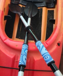 Yakgrips Paddle Grips for Take-Apart Kayak Paddle Shaft, Kayaking Accessories, Non-Slip Grip, Blister Prevention - Cascade Creek Blue Wave 26 71n9Rekap0L