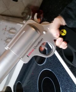 WineOvation Electric Gun Wine Opener (Silver) - Open your Wine Bottle fast and without hassle - Best Electronic Automatic Corkscrew for Gun Enthusiasts and Wine Lovers - Rechargeable Battery Operated a_Wine Gun Silver 56 71n9pV6hvWL