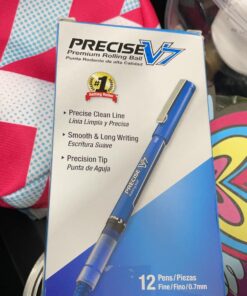 Pilot, Precise V7, Capped Liquid Ink Rolling Ball Pens, Fine Point 0.7 mm, Blue, Pack of 12 16 71nAEOx9ooL