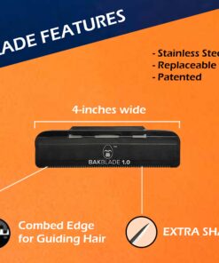 BakBlade 1.0 Back Shavers for Men: Back Hair Removal and Body Shaver (DIY), Back Shaver - Body Hair Trimmer, Extra-Long Handle, Shave Wet or Dry BAKblade 1.0 29 71nApElhaDL