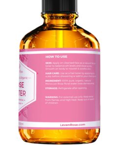 Rose Water Spray for Face by Leven Rose - Pure Natural Moroccan Rosewater Hydrosol Face Spray - Rose Water for Hair 4 oz 34 71nCE8A01LL