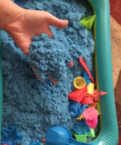 NATIONAL GEOGRAPHIC Play Sand - 6 Lbs. of Sand with Castle Molds (Blue) - A Fun Sensory Activity Blue 6 Pound 22 71nCSoX7CzL