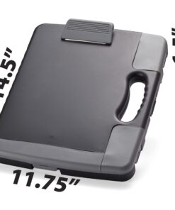 Alternative view of Officemate Portable Clipboard Storage plastic Case for A4 sizes, Charcoal (83301),11-3/4"w x 1-1/2"d x 14-1/2"h