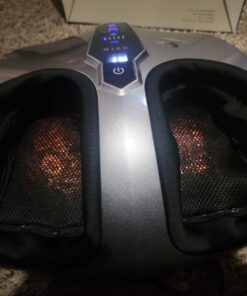 MIKO Foot Massager Machine with Deep-Kneading, Compression, Shiatsu, and Heat for Plantar Fasciitis, Neuropathy, Fits up to Men Size 13 Grey With Button 48 71nE4bVMnJL