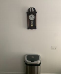 Pendulum Wall Clock Battery Operated - Hanging Grandfather Wall Clock with Pendulum - Quiet, Wood Pendulum Clock - Wooden Pendulum Wall Clock for Living Room Decor, Office & Home Décor Gift 23.5x9 Dark Wood 39 71nEojSLmxL 1