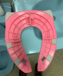 Gimars Portable Travel Potty Seat for Toddlers, Large Folding Travel Potty Seat For Kids Fits All Shape Toilet, Foldable Toilet Seat for Boys & Girls With 6 Non-Slip Silicone Pad, Free Carry Bag, Pink 35 71nFP2zcNFL 2