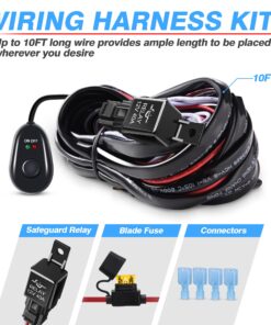 Alternative view of MICTUNING LED Light Bar Wiring Harness Off Road Power 40A Relay Fuse ON-Off Switch (2 Lead)