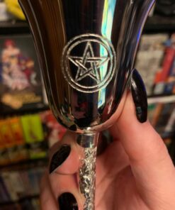 Pentagram Chalice 5" High~ Silver Plated 100% Solid Brass by New Age Imports, Inc. 16 71nGOoQgDIL