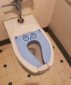 Gimars Upgrade Non-Slip Easily Removed Foldable Travel Potty Seat for Toddlers & Kids, Portable Toilet Seat Cover Fits All Shape Toilets, 6 Large Non-slip Silicone Pads, Free Carry Bag Blue 56 71nGRdqE9LL