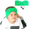 CozyPhones Over The Ear Headband Headphones - Kids Headphones Volume Limited with Thin Speakers & Super Soft Fleece Headband - Green Frog 25 71nGrWMGAoL 1
