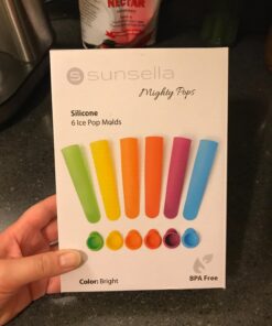 Silicone Popsicle Molds / Ice Pop Maker - Multi Color, Set of 6 with Lids - (Bright ) .. By Sunsella 32 71nHWBAOKDL