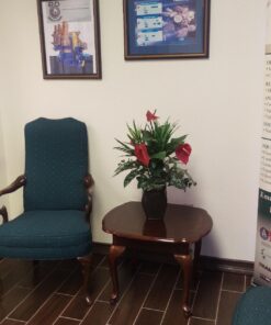 Nearly Natural 6678 Mixed Greens and Anthurium with Vase Decorative Silk Plant, Green 36 71nHbSt8odL