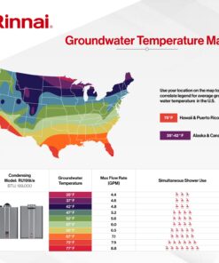 Rinnai RU199iN Condensing Tankless Hot Water Heater, 11 GPM, Natural Gas, Indoor Installation 22 71nILu4NlNL