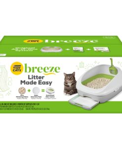 Purina Tidy Cats Litter Box System, BREEZE System Starter Kit Litter Box, Litter Pellets & Pads Original multi 34 71nJSlD8hnL 3