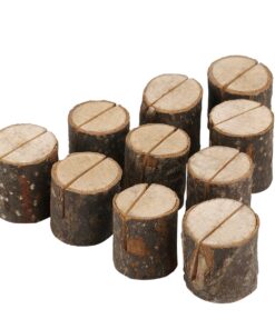 Alternative view of OULII Wedding Place Wooden Card Holders Table Number Stands for Home Party Decorations Pack of 10