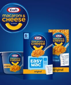 Kraft Easy Mac Original Macaroni & Cheese Microwavable Dinner (6 ct Packets) 6 Pouches 26 71nJaa24yDL
