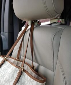 IPELY Universal Car Vehicle Back Seat Headrest Hanger Holder Hook for Bag Purse Cloth Grocery (Dark Beige -Set of 2) Dark Beige 42 71nKpTkVPHL